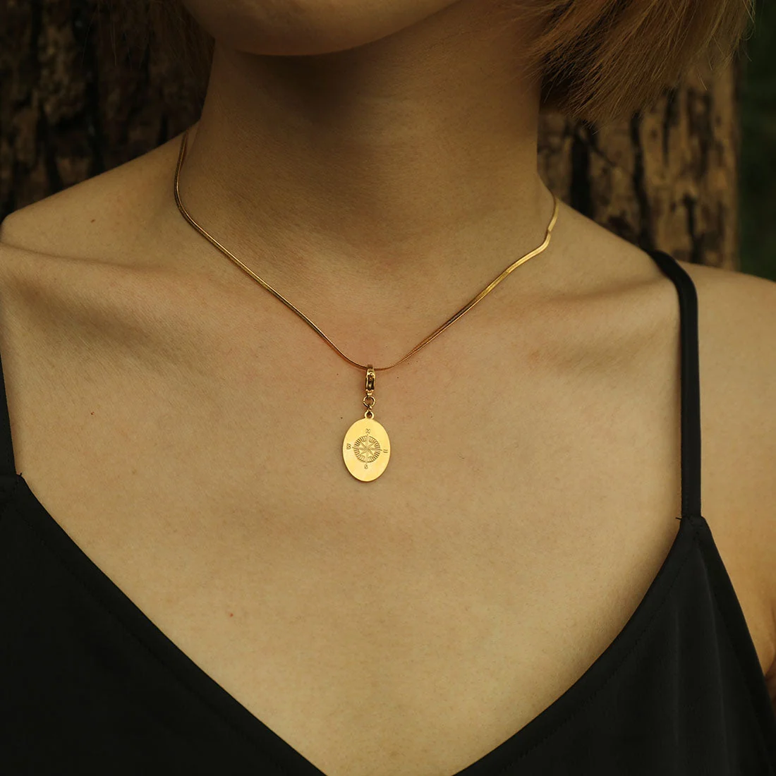 AVERY Charm Necklace Gold - Image 49
