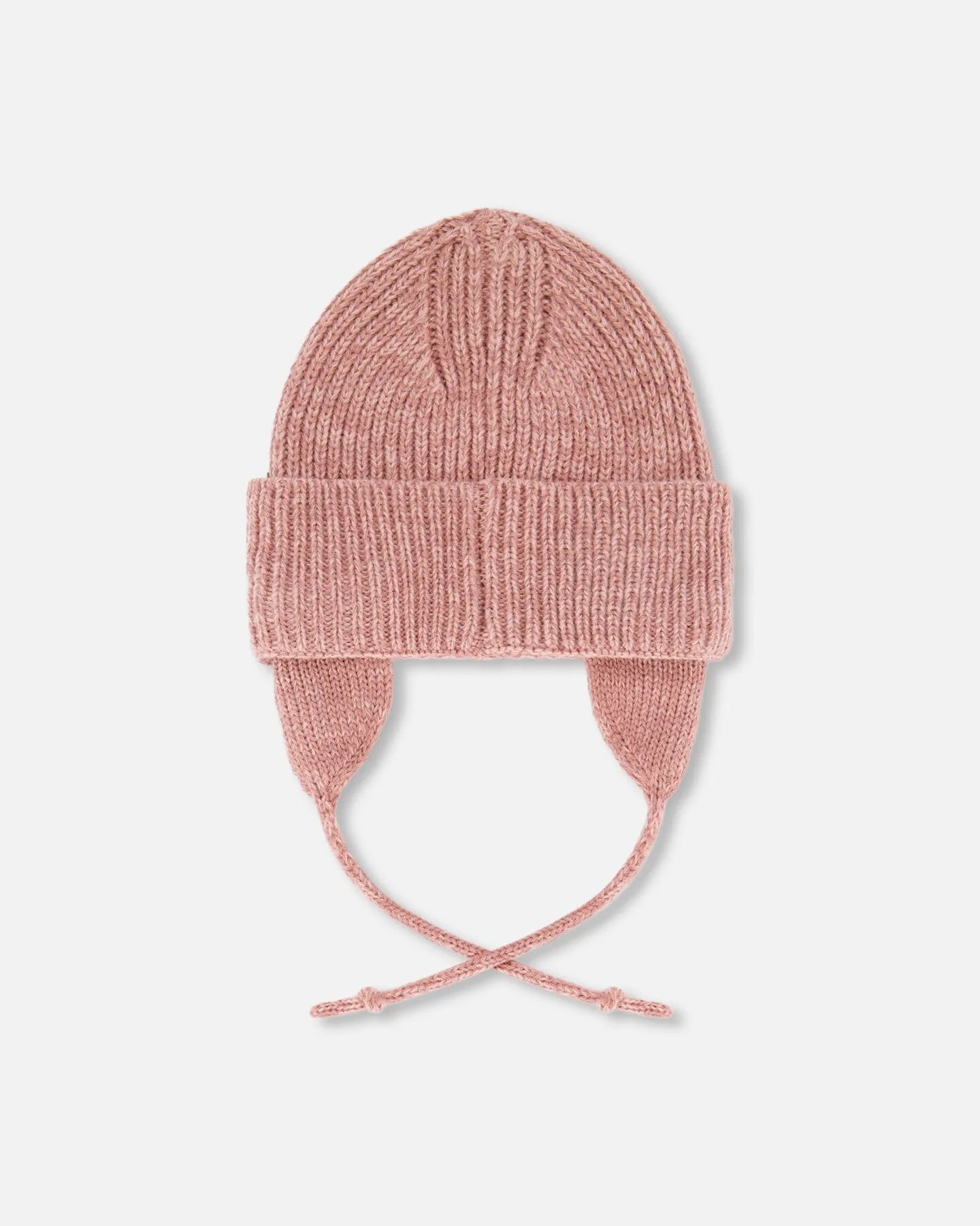 Baby Mid-Season Knit Hat Dusty Pink - Image 2
