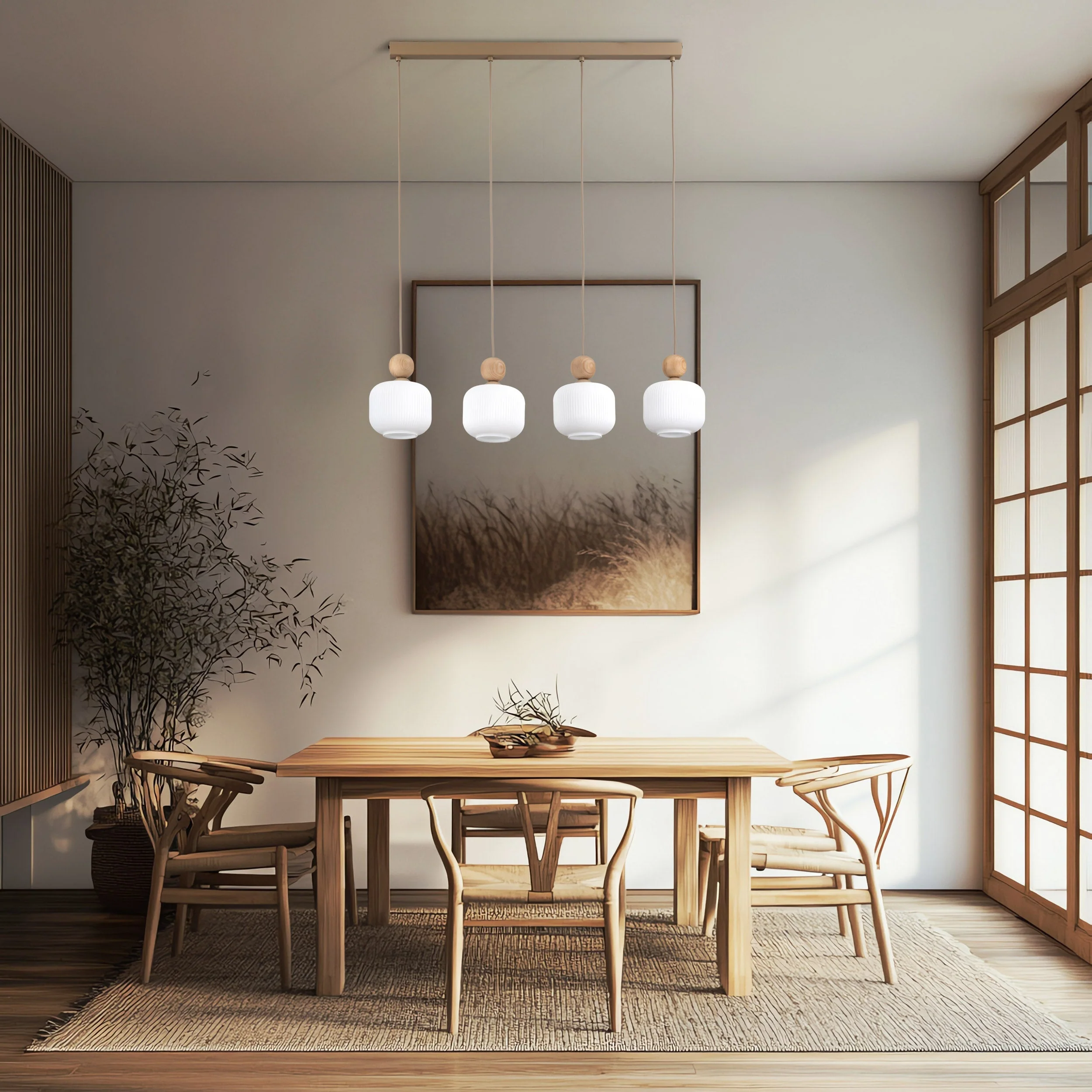 BALLO Scandinavian Glass Pendant Light for Kitchen Island, Dining Table & Modern Interiors - Image 8
