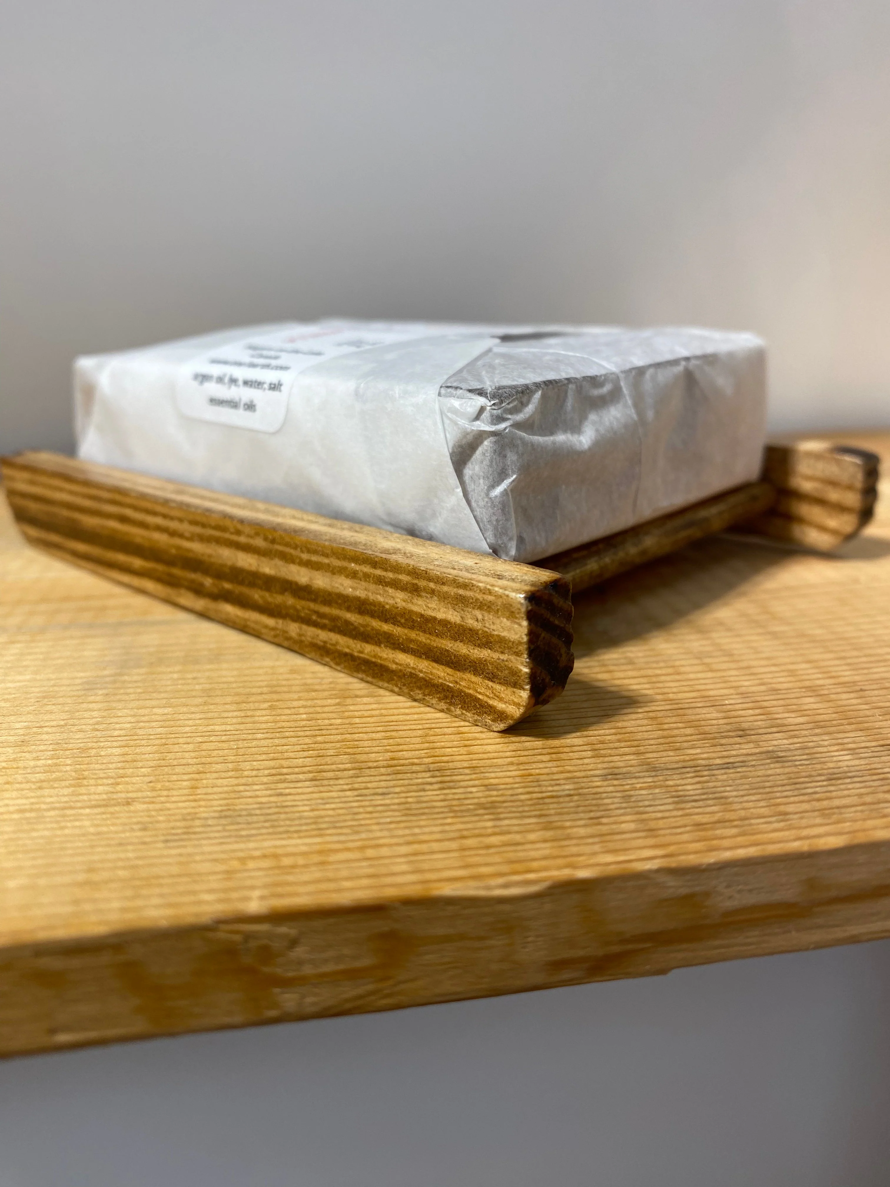 Bamboo Soap Rack (natural finish) - Image 2