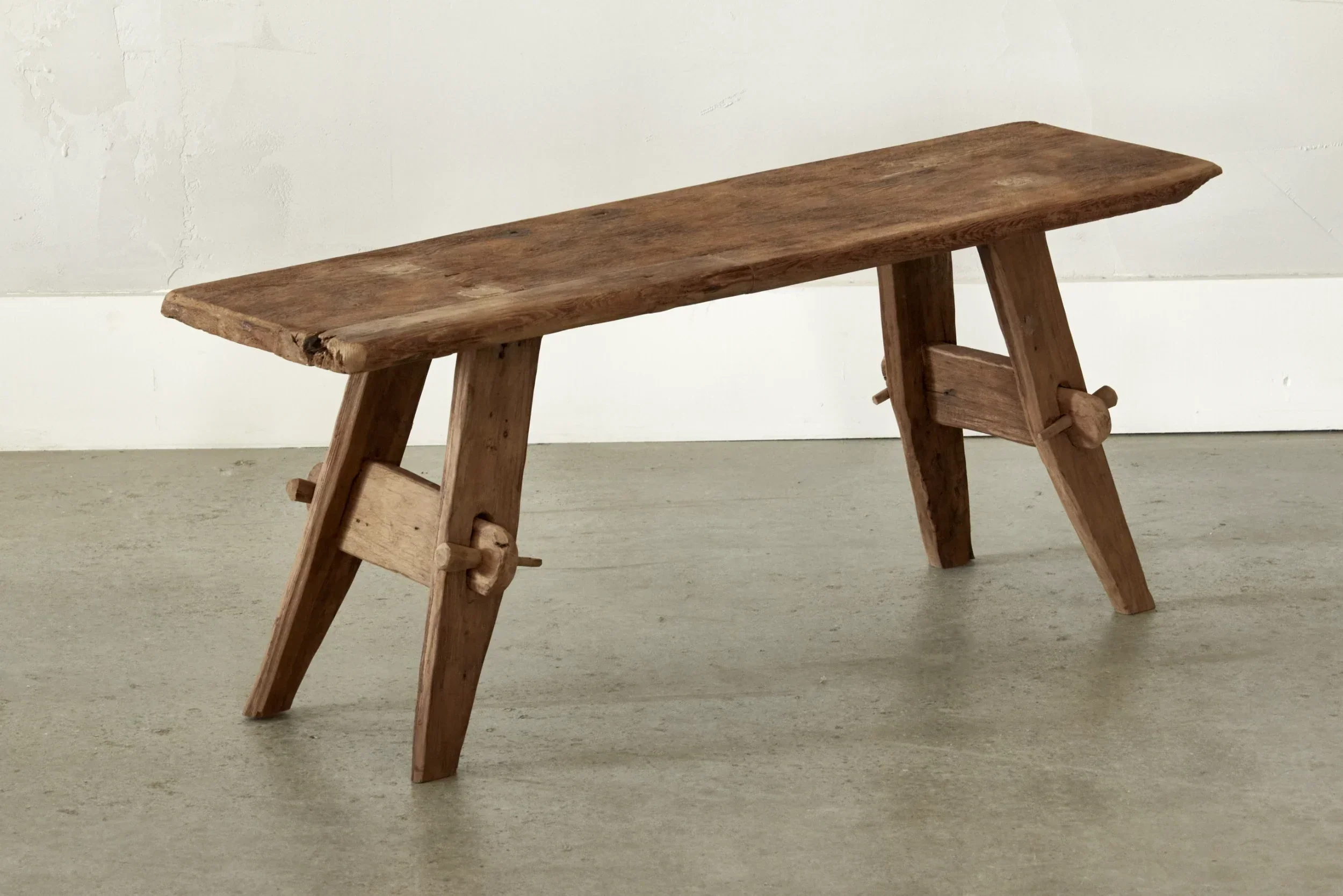 Banc Rembrandt en teck ancien - Image 4