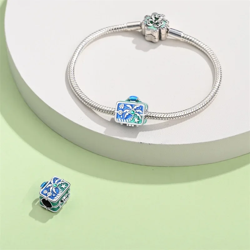 Beach Paradise Sterling Silver Suitcase Charm - Image 3