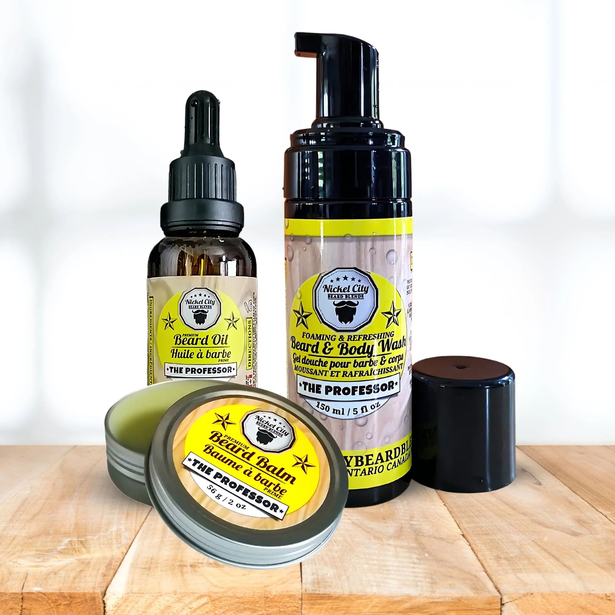 "Beard Boss" Trinity Bundle – The Professor (3-Piece Beard Care Set: Oil, Balm, Wash) | Crisp Cedarwood, Smooth Vanilla & Sweet Cigar Undertone | Dr. Chris Schneider Collaboration