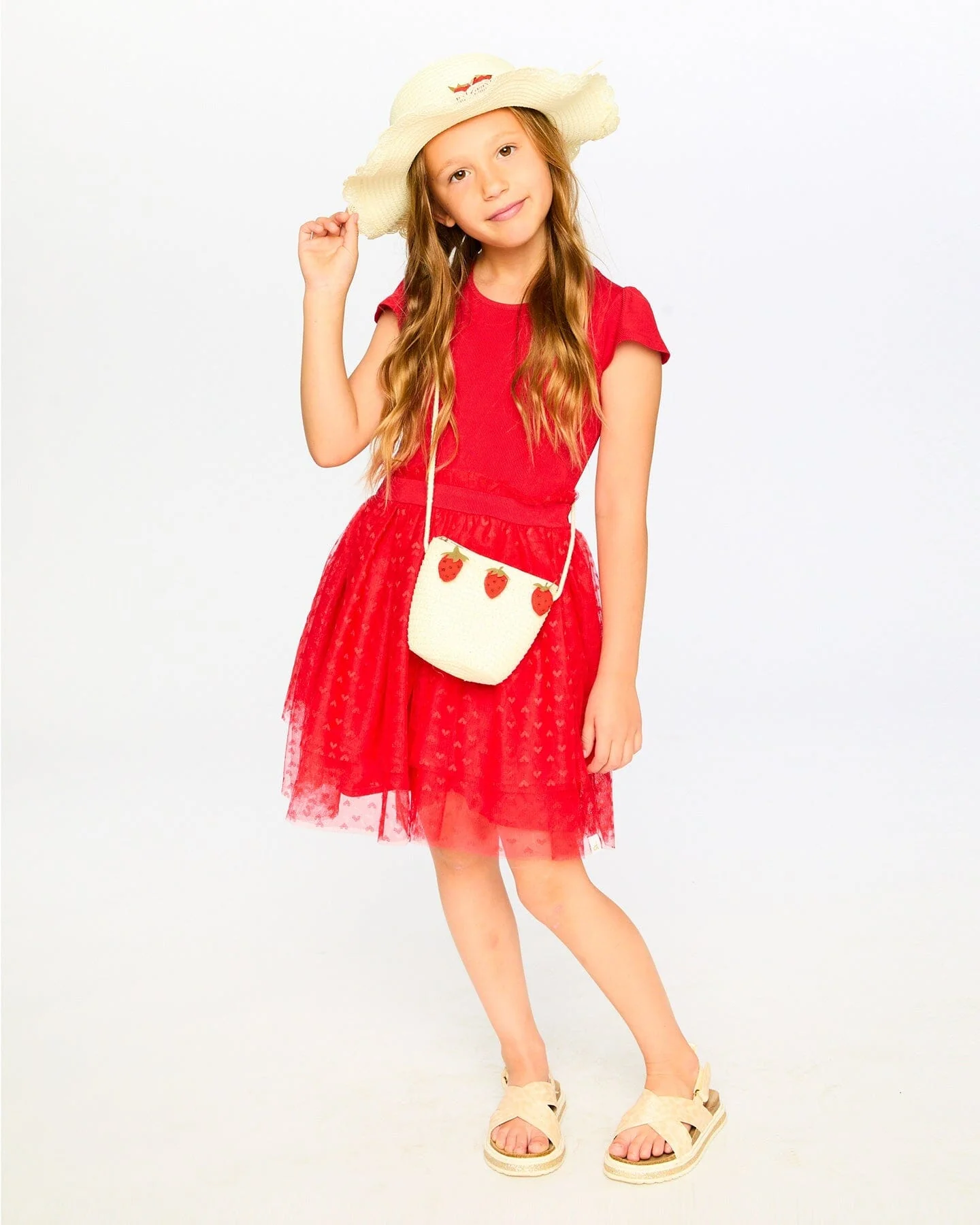 Bi-Material Dress Red - Image 2