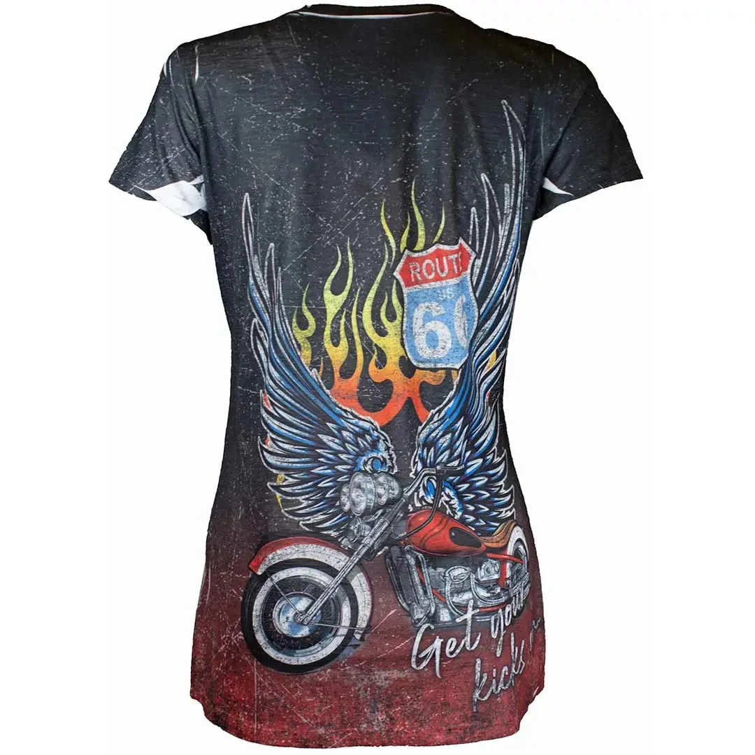 Big Bang Clothing Women's Route 66 T-Shirt - Image 2