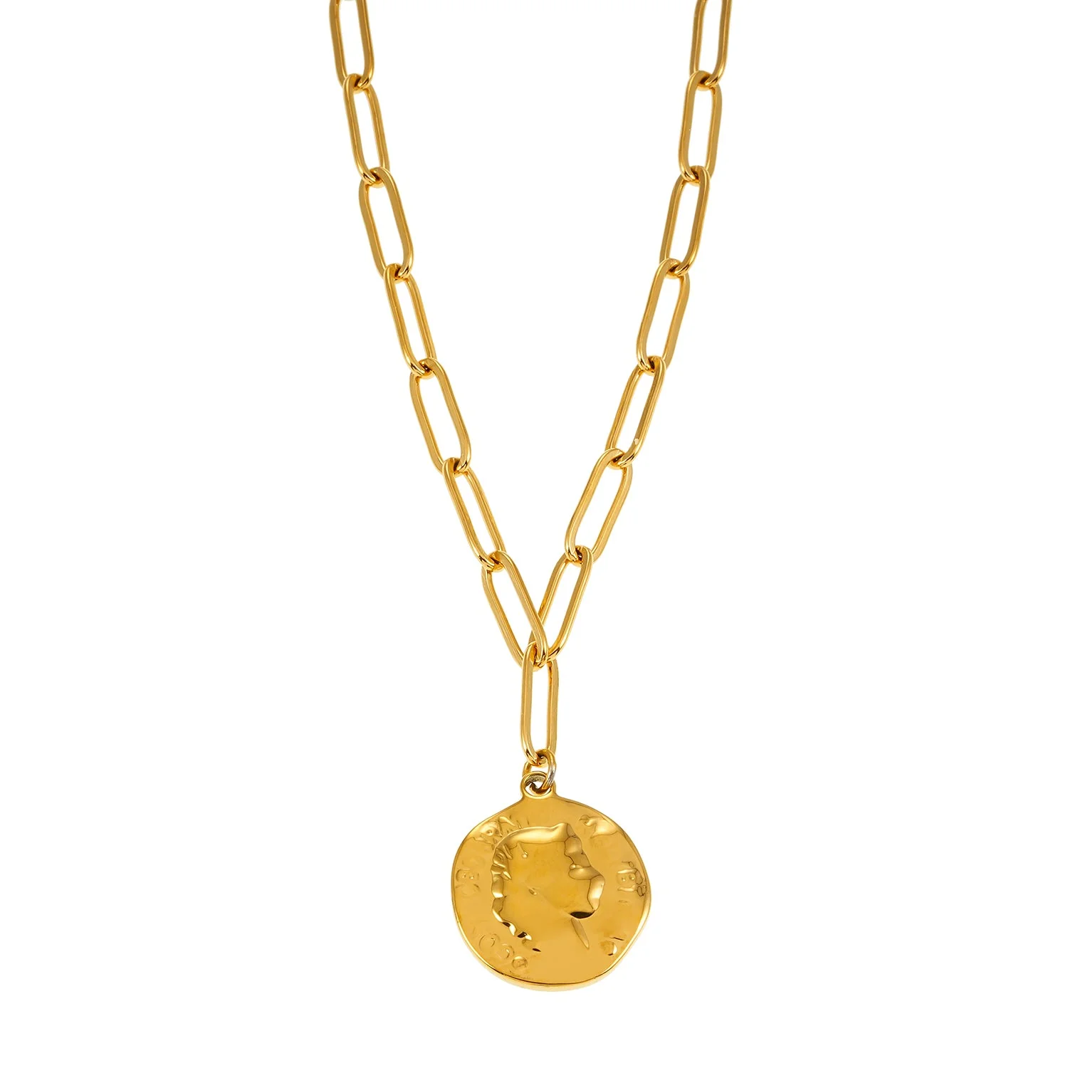 BILBAO Gold: Roman Coin Pendant Chain Necklace. - Image 4