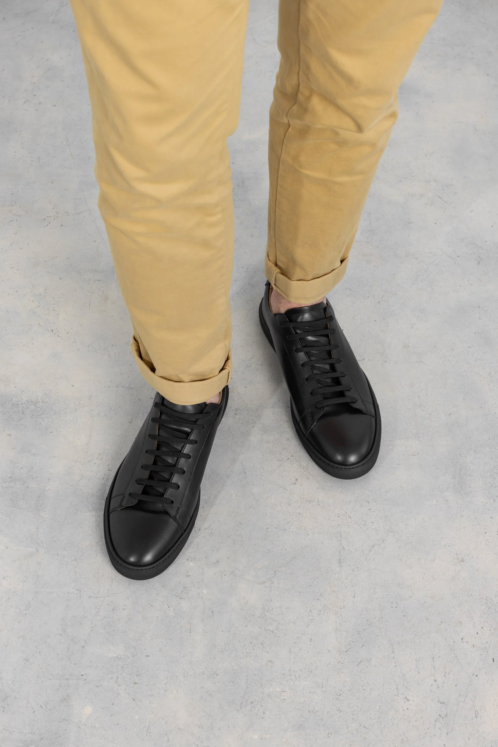 Black Calfskin Città Sneaker - Image 2