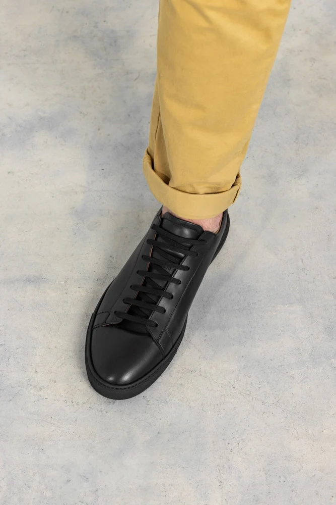 Black Calfskin Città Sneaker - Image 4