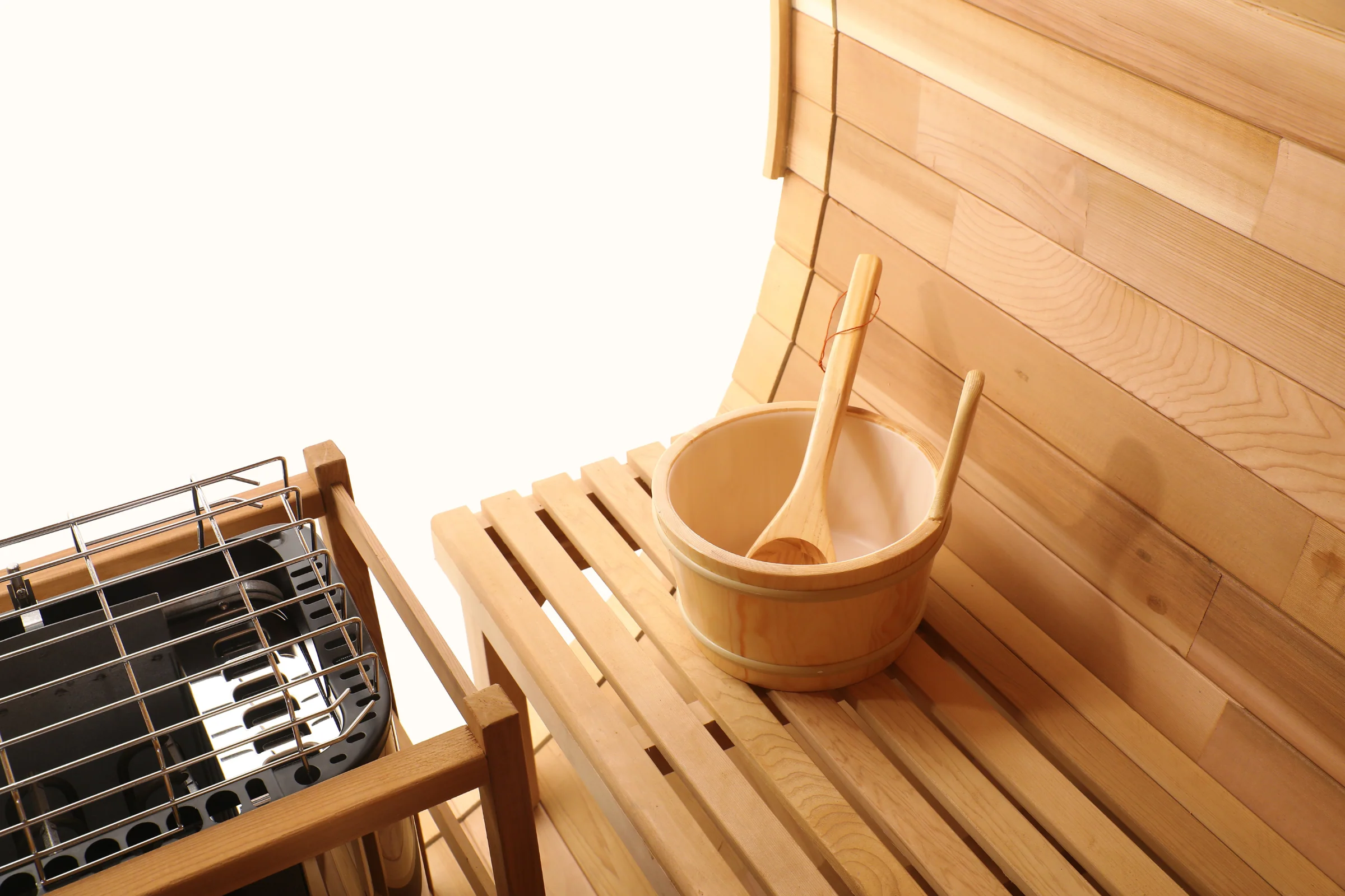 Blisspod | Prague | Canadian Red Cedar Outdoor Steam Barell Sauna | Full Glass Back | 70.87"H x 70.87"W x 70.87"D | 4-6 person - Image 5