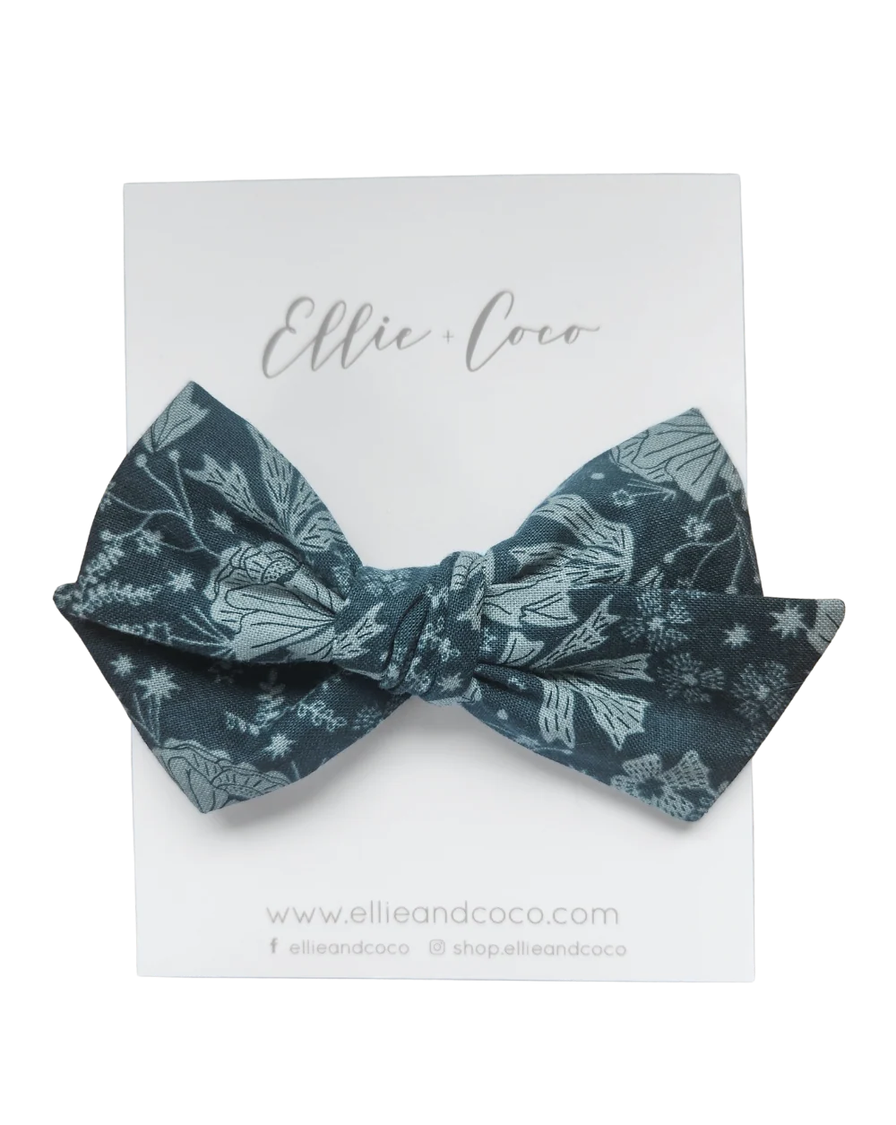 Blue Floral Oversize Bow - Image 3