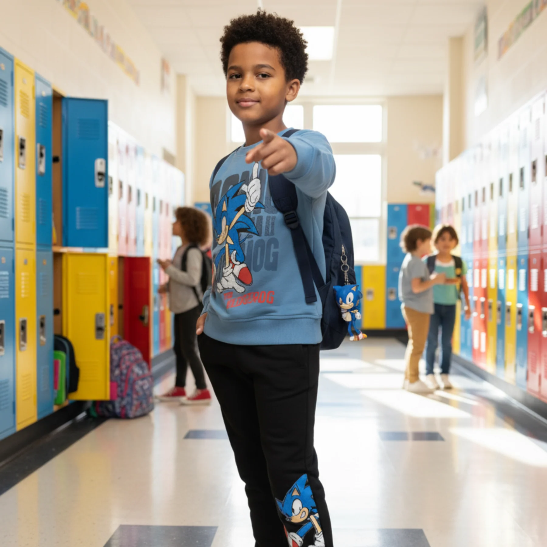 Blue Hedgehog Boys Joggers Set - Image 6