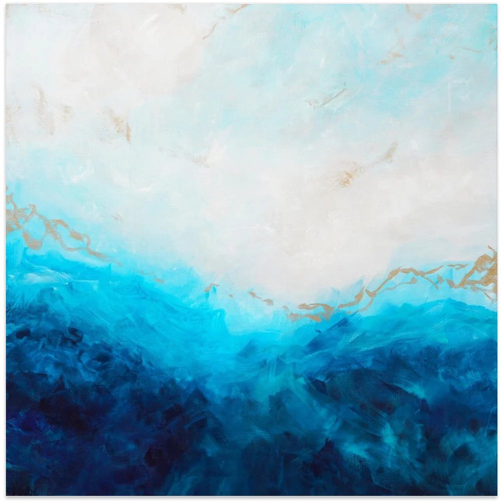 Blue Sea, golden Sunlight 1 Abstract - Image 3