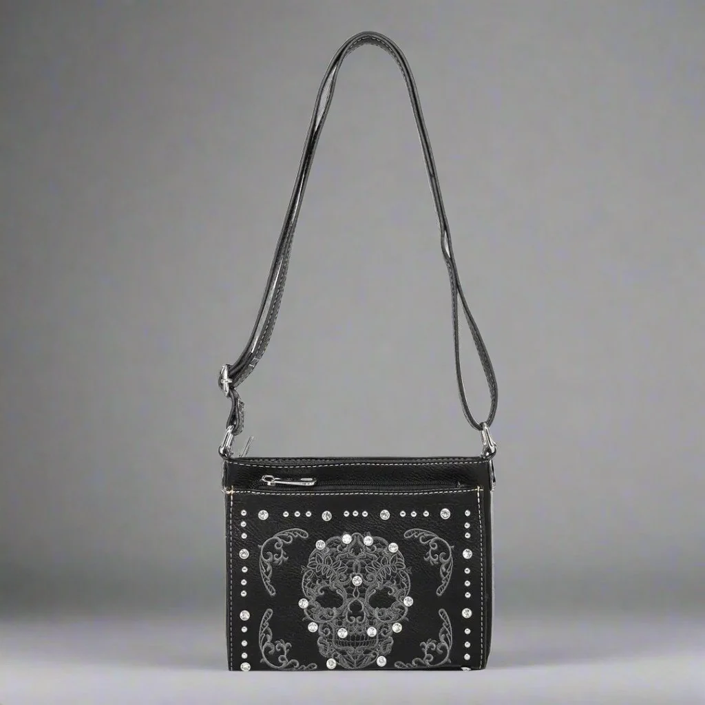 BOL Cross Body Sugar Skull Faux Leather Handbag - Image 5