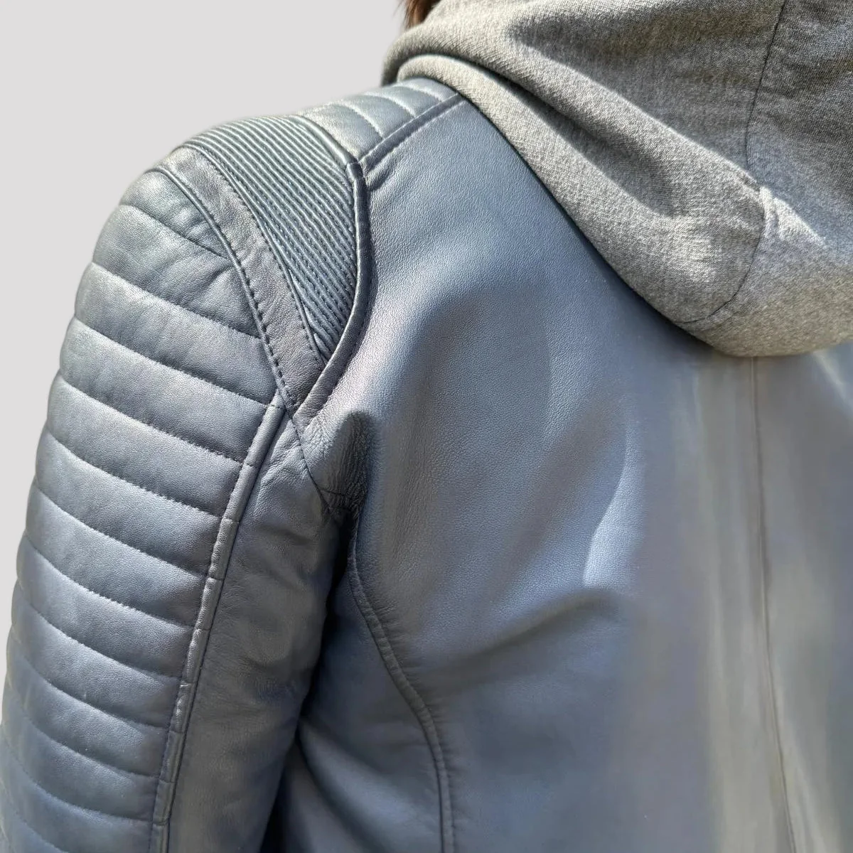BOL Mens Bally Lambskin Leather Jacket with Removable Hood - Image 3