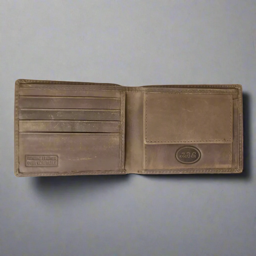 BOL Men's RFID Bifold Leather Wallet With Coin Pouch - Image 2