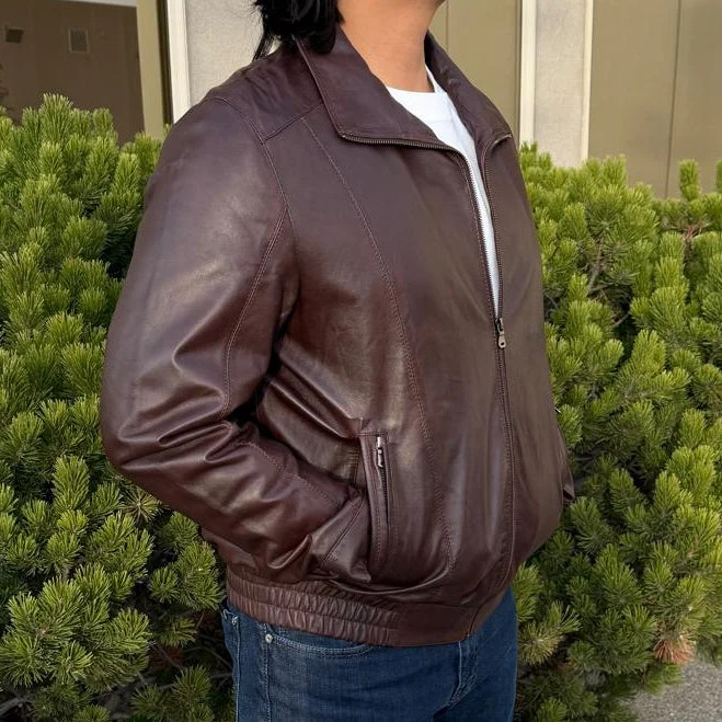 BOL Men's Ting Bomber Lambskin Leather Jacket - Image 7
