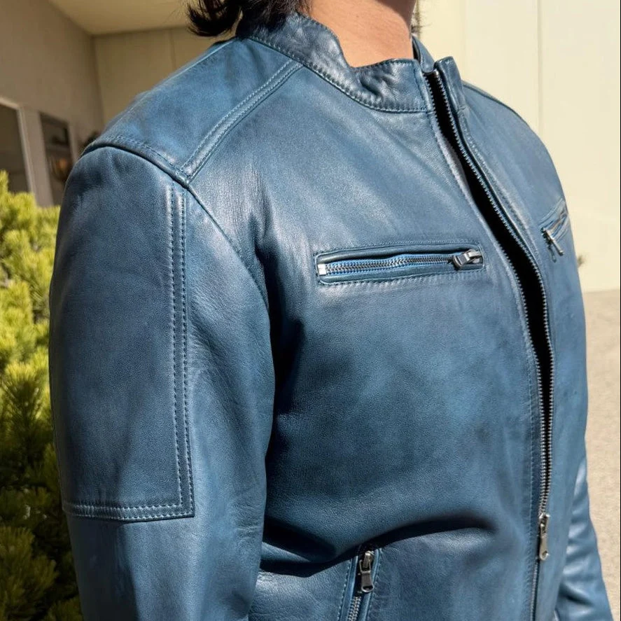BOL Men's Waxed Sheep Prime Leather Jacket - Image 4