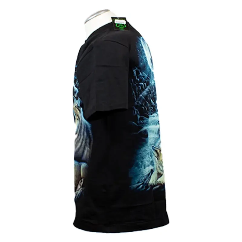 BOL/Open Road Men's Glow In The Dark Howling Wolf T-Shirt - Image 5