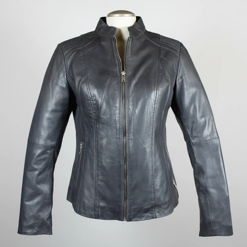 BOL Women's Basket Weave Accent Leather Jacket - Image 4