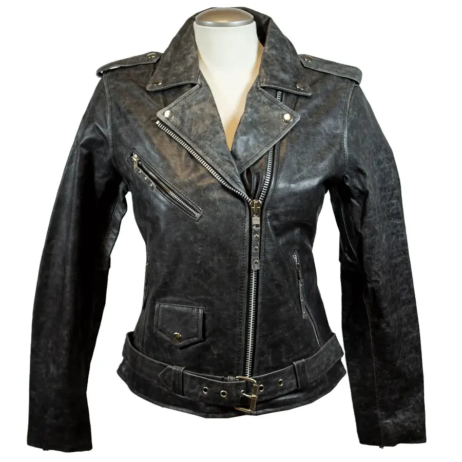 BOL Women's Biker Leather Motorcycle Jacket