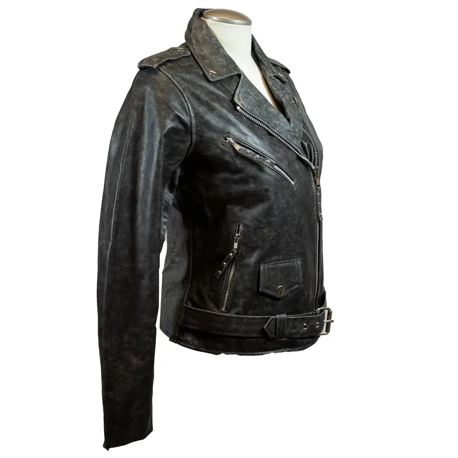 BOL Women's Biker Leather Motorcycle Jacket - Image 4