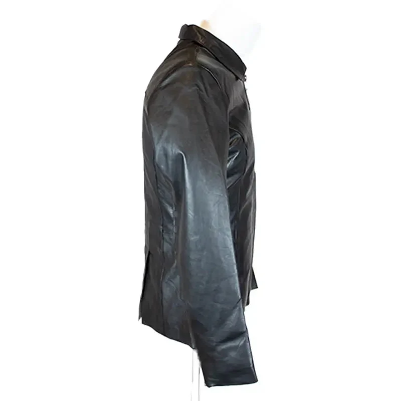 BOL Women's Classic Black Zippered Motorcycle Style Fashion Sheepskin Leather Jacket - Image 4