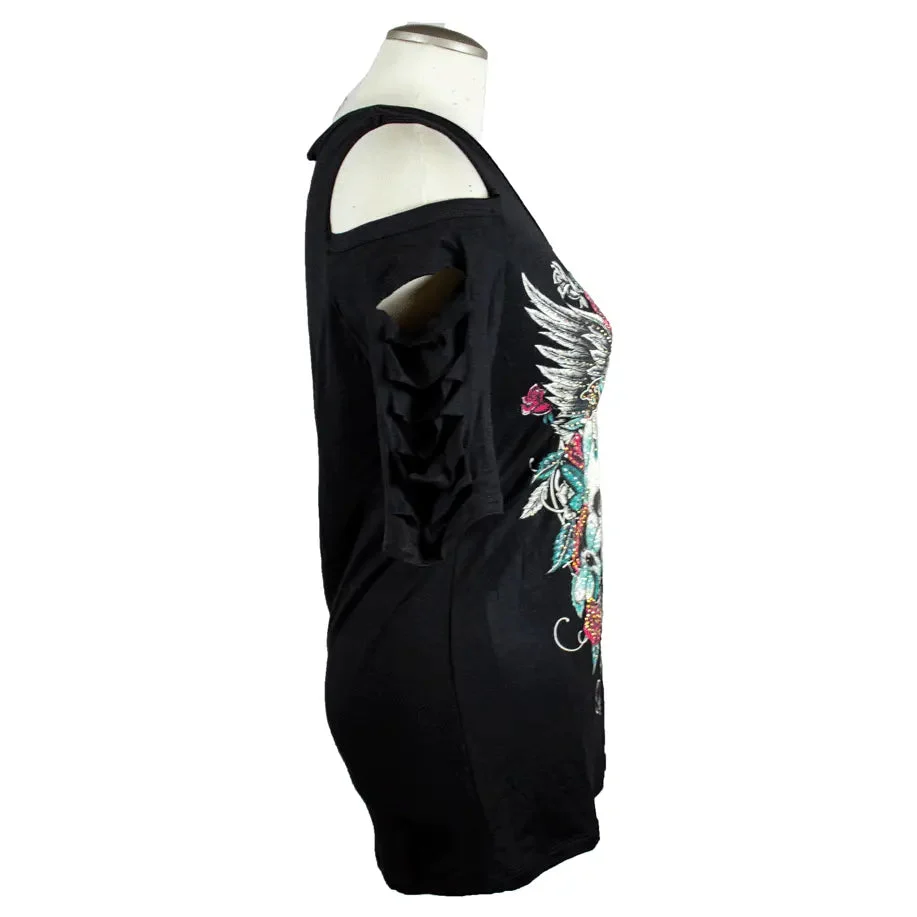 BOL Women's Devilish Open Shoulder Top - Image 5