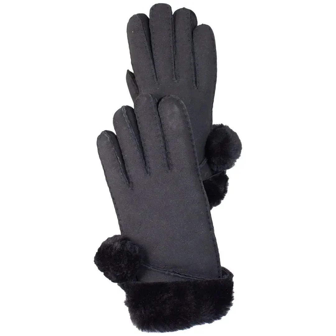 BOL Women's Pompom Hand Stitched Merino Sheepskin Gloves - Image 4