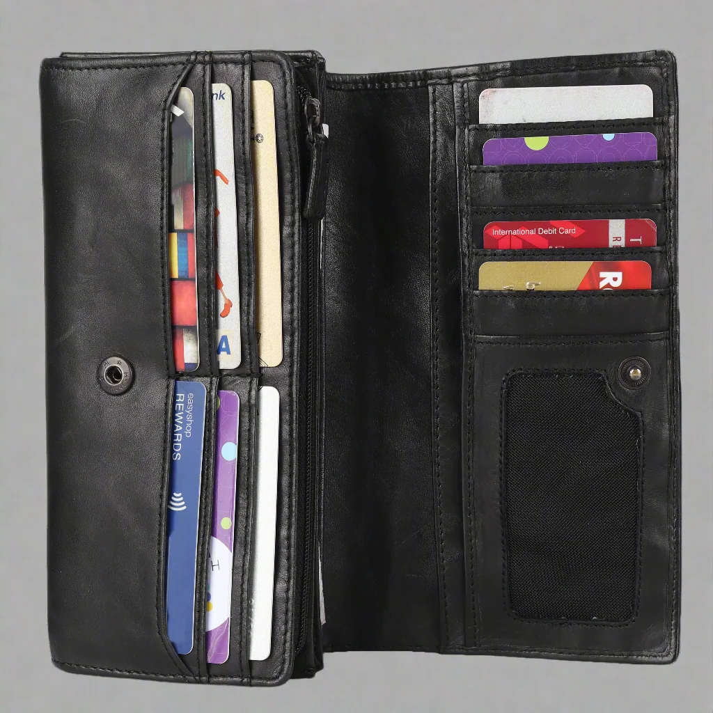 MET Women's Square Tab Leather Wallet - Image 7