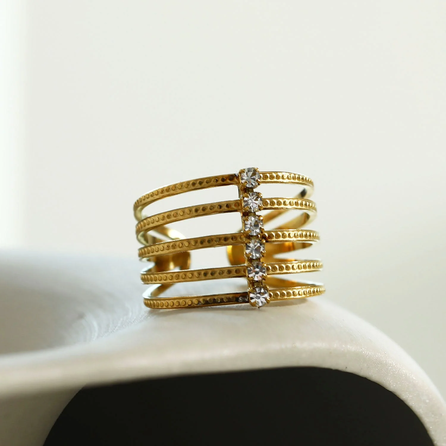 BONDY Multi Stacked Zirconia Ring - Image 6