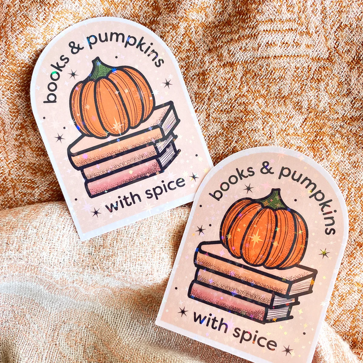 Books and Pumpkins with Spice Sticker - Image 2