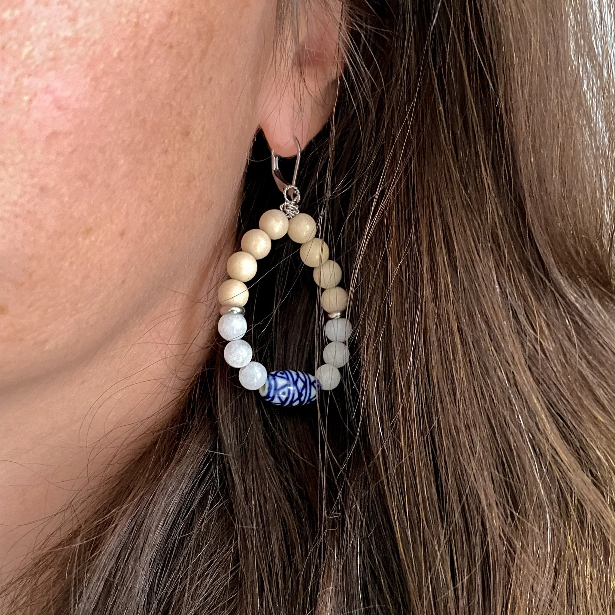 Boucles d’oreilles bohèmes pendantes en pierres naturelles | NAXOS - Image 2