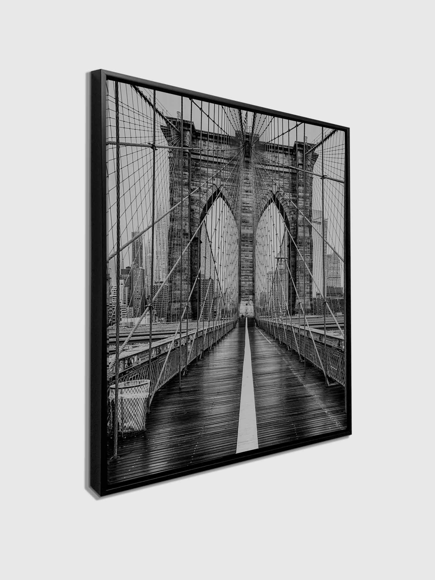 Brooklyn Bridge in Black & White-Skyline Wall art - Image 5