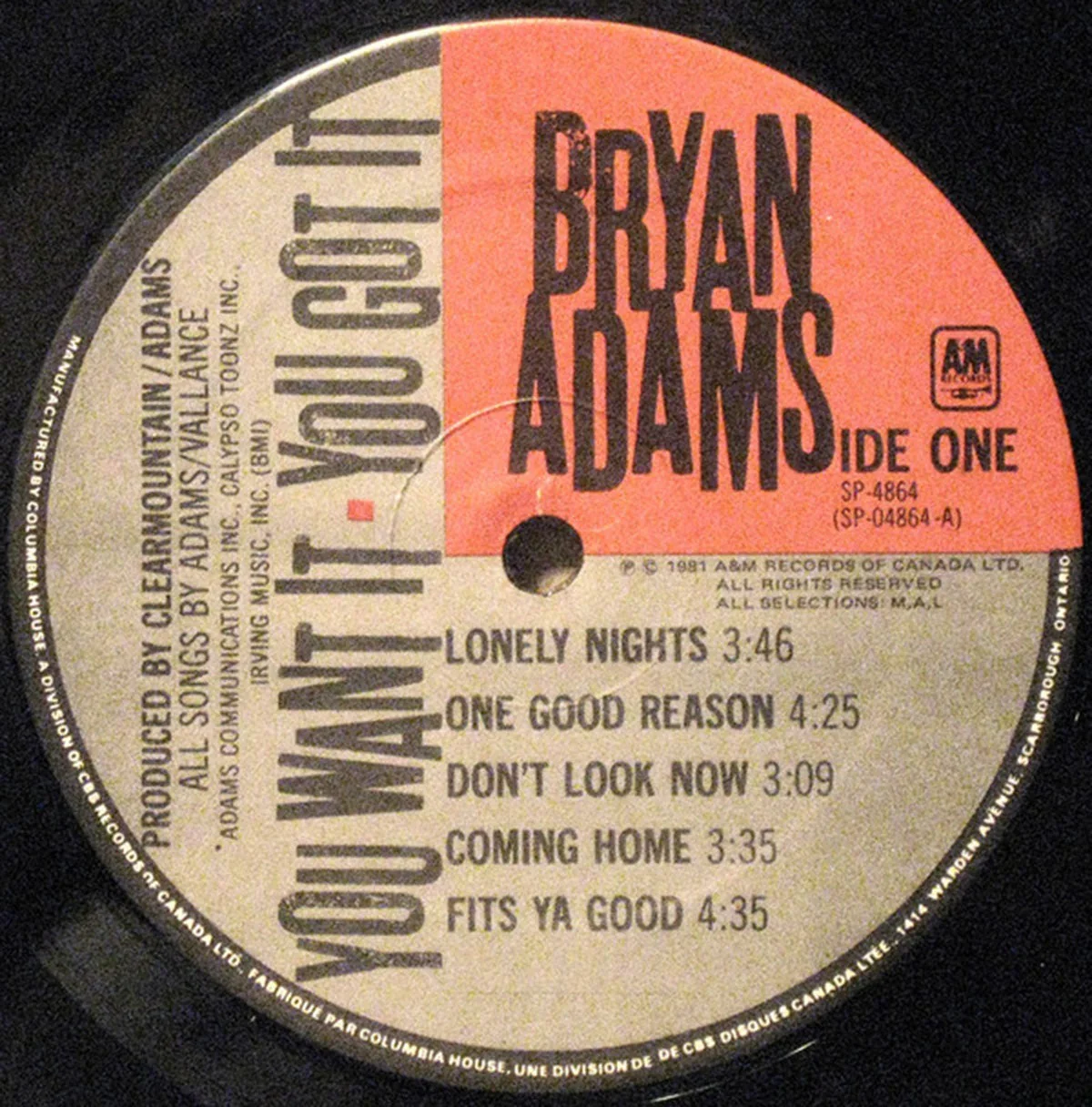 Bryan Adams – You Want It, You Got It - 1981 Original! - Image 3