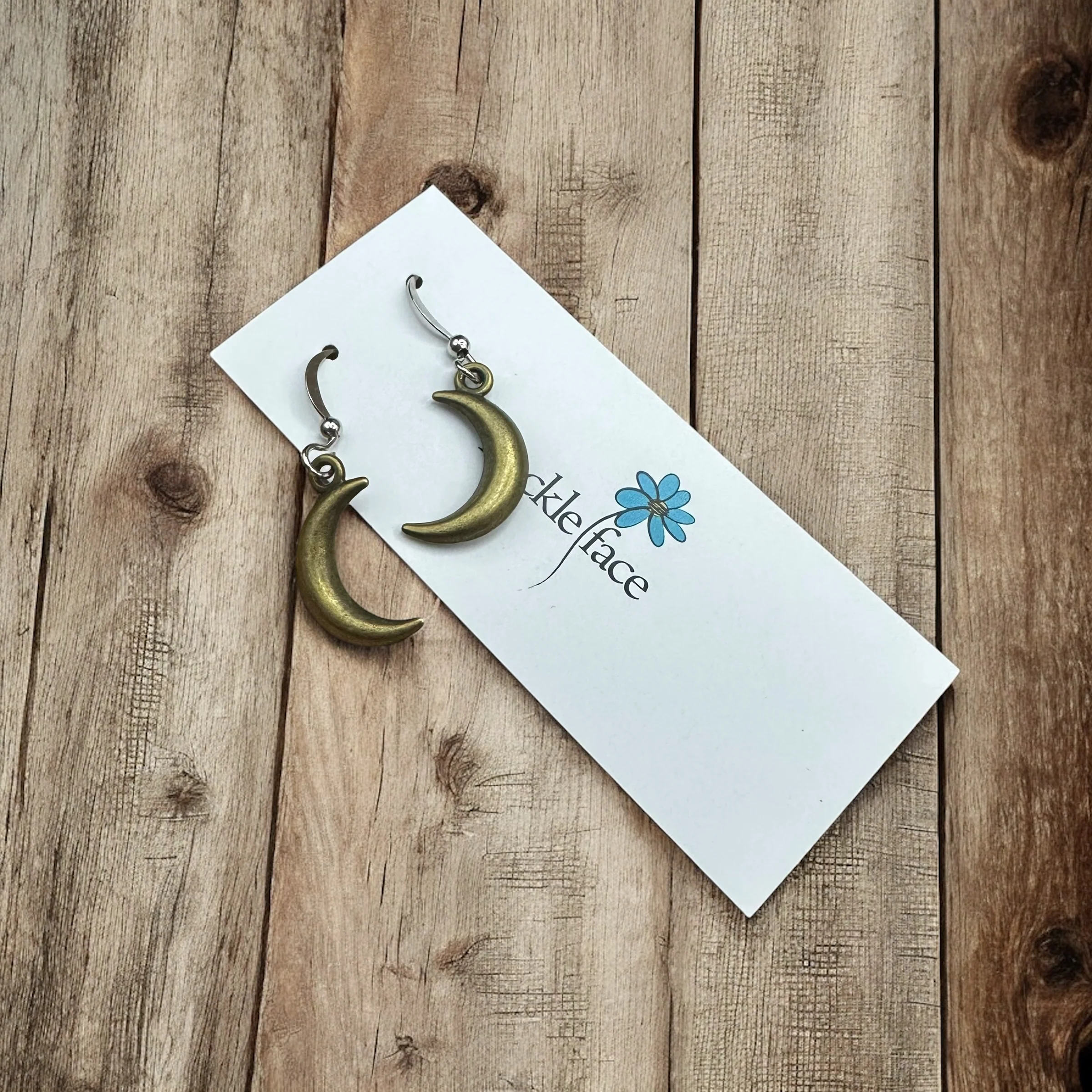 Bubble Moon Earrings - 3D Crescent Shape, Hypoallergenic, Nickel-free - Image 6