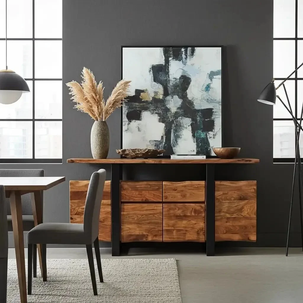 Buffet en bois d'Acacia live edge - Image 5