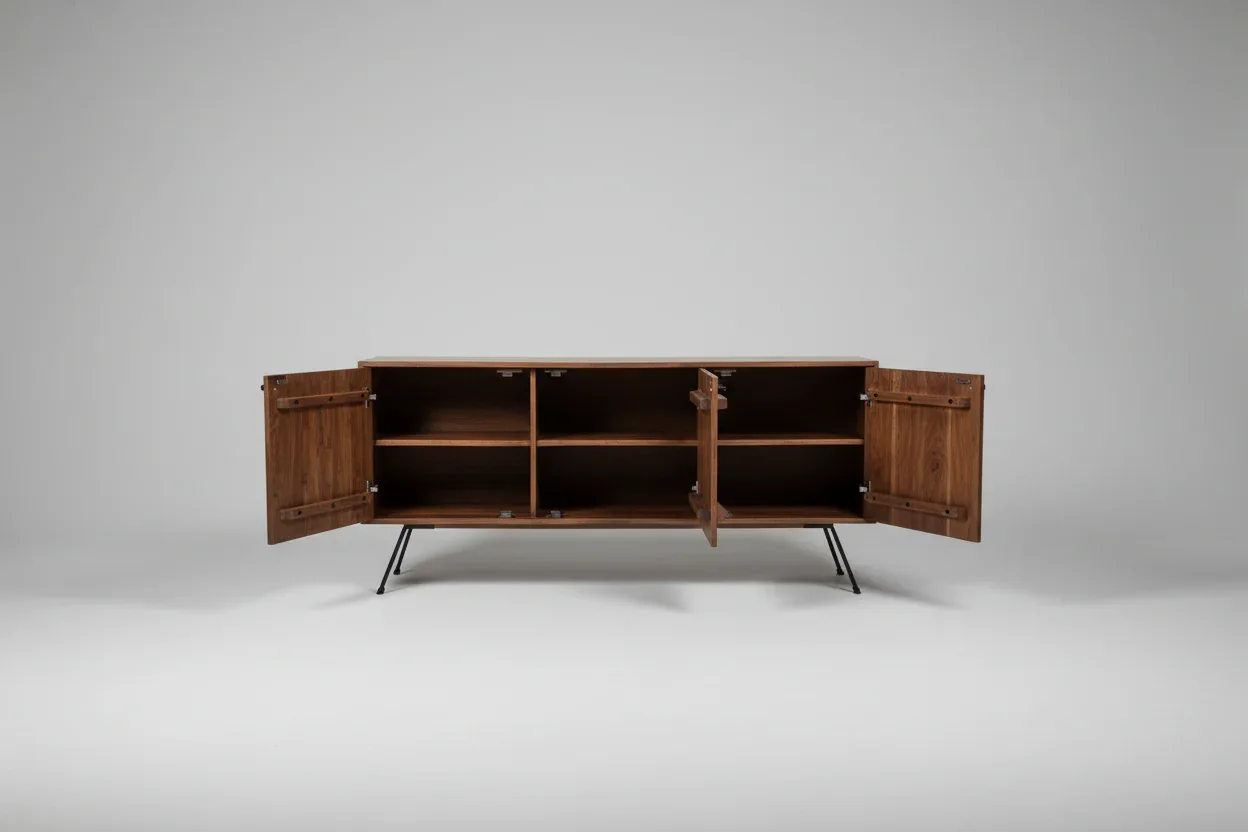 Buffet style Mid-Century en bois D'Acacia - Image 6