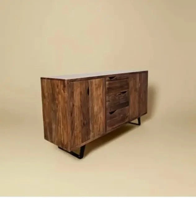 Buffet style Rétro en bois d'Acacia massif - Image 5