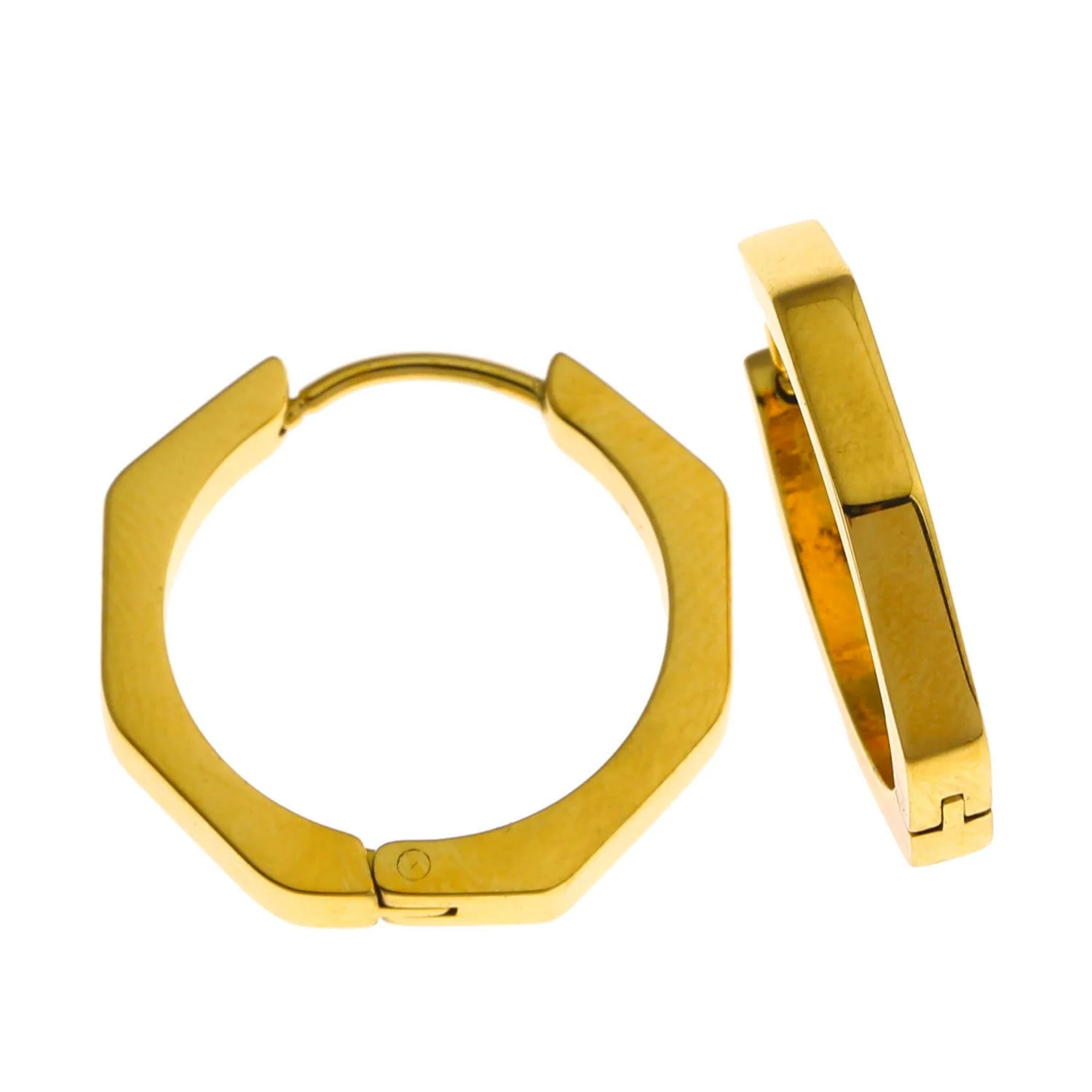 CALAU Gold: Contemporary Geometric Hoop Earrings - Image 2