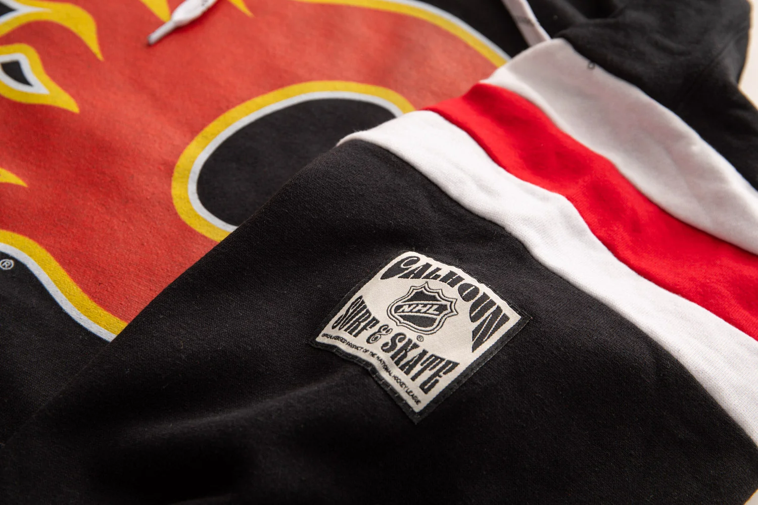 Calgary Flames Varsity Retro Style Hoodie - Image 5
