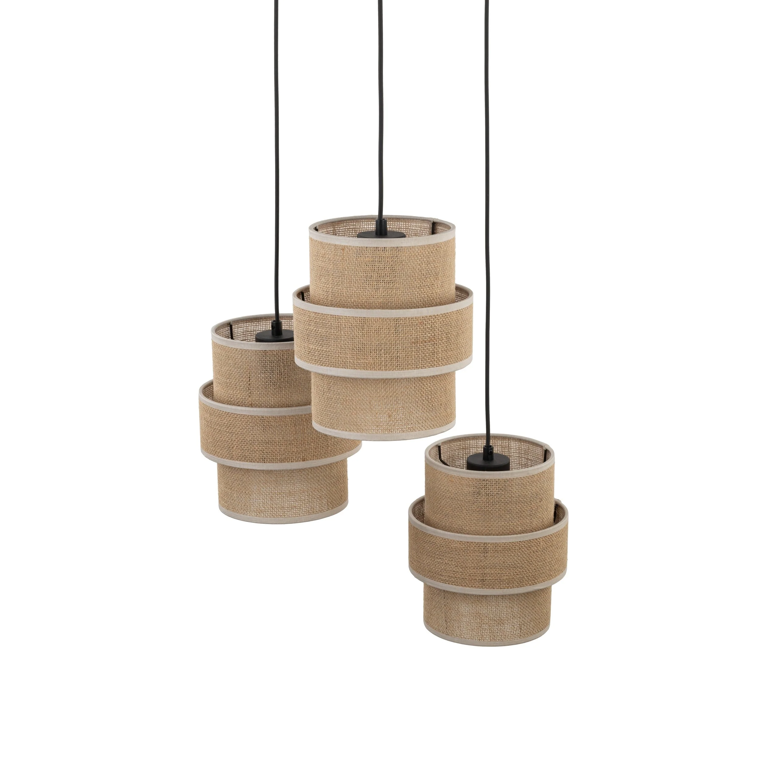 CALISTO JUTE 3-Light Pendant Light for Dining Tables, Stairwells & Natural Interiors - Image 5