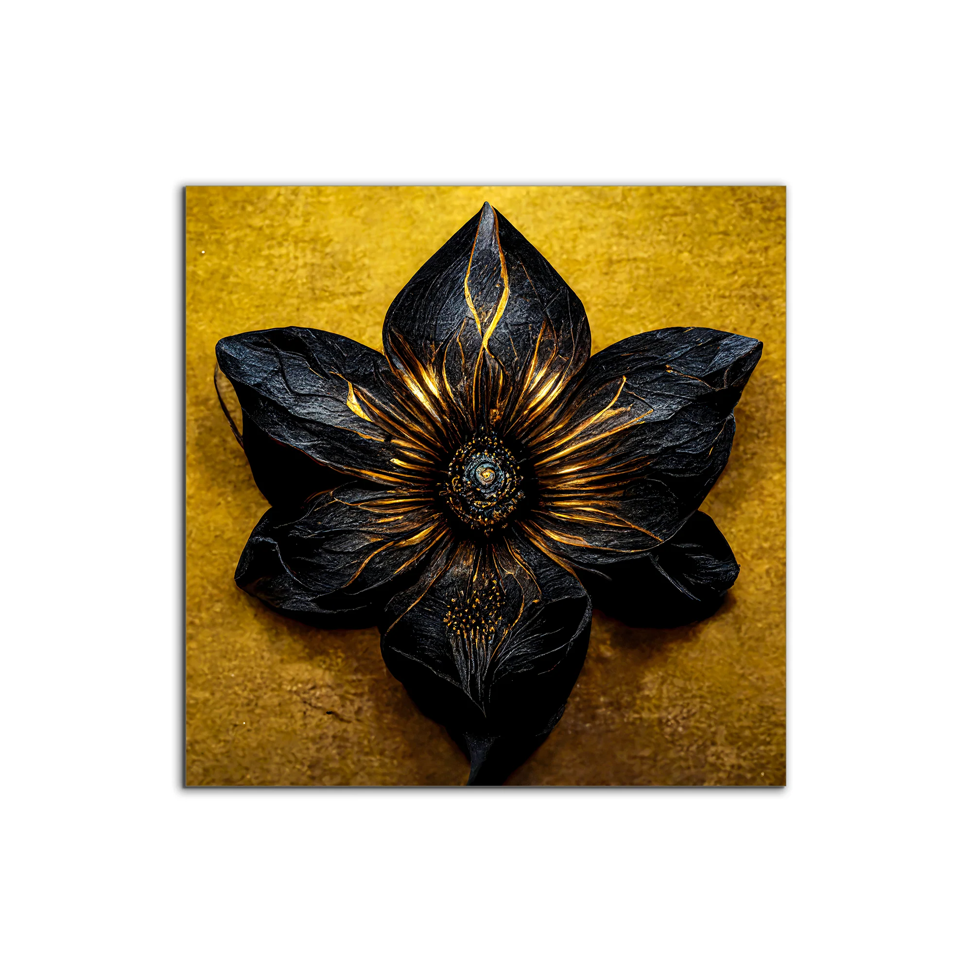 Canvas Print- Black Flower- Wall Art - Image 2