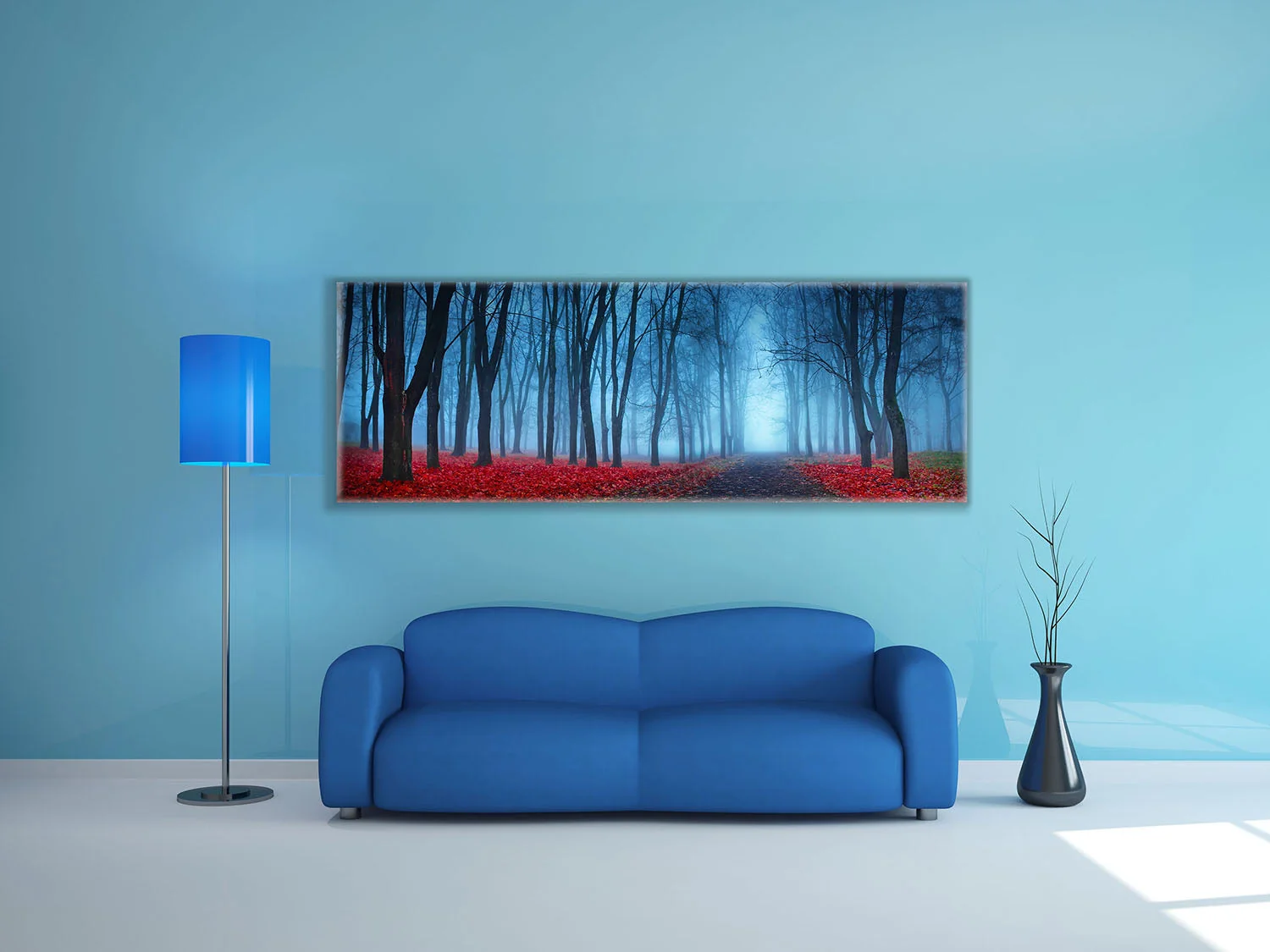 Canvas Print- Blue Mist Trees- Wall Art - Image 3