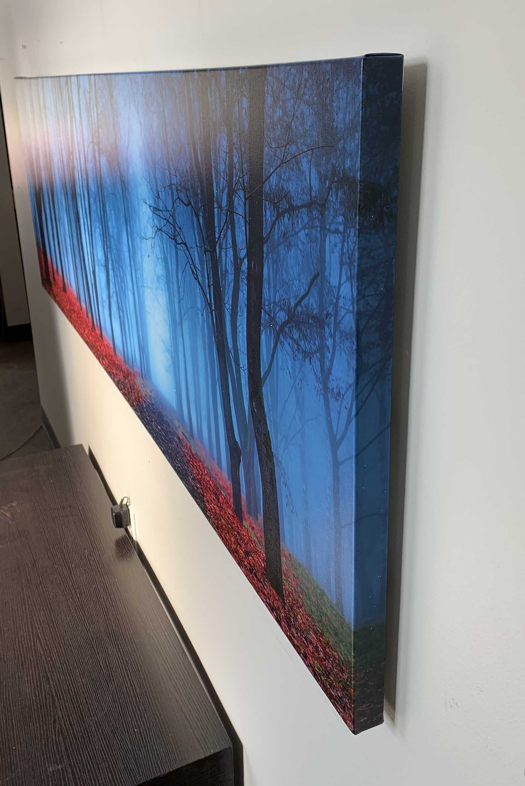 Canvas Print- Blue Mist Trees- Wall Art - Image 4