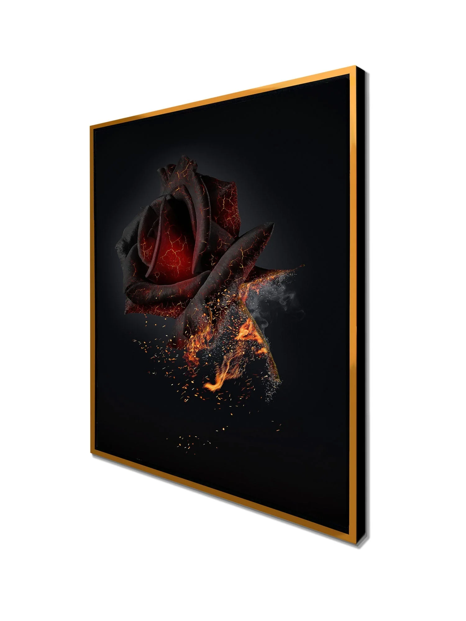 Canvas Print-Burning Rose-Wall art - Image 4