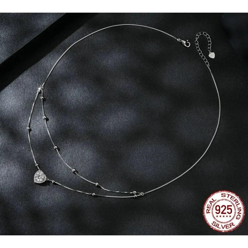 Capture Her Heart With Dazzling Brilliance: 1Ct Moissanite Heart Necklace - Image 5