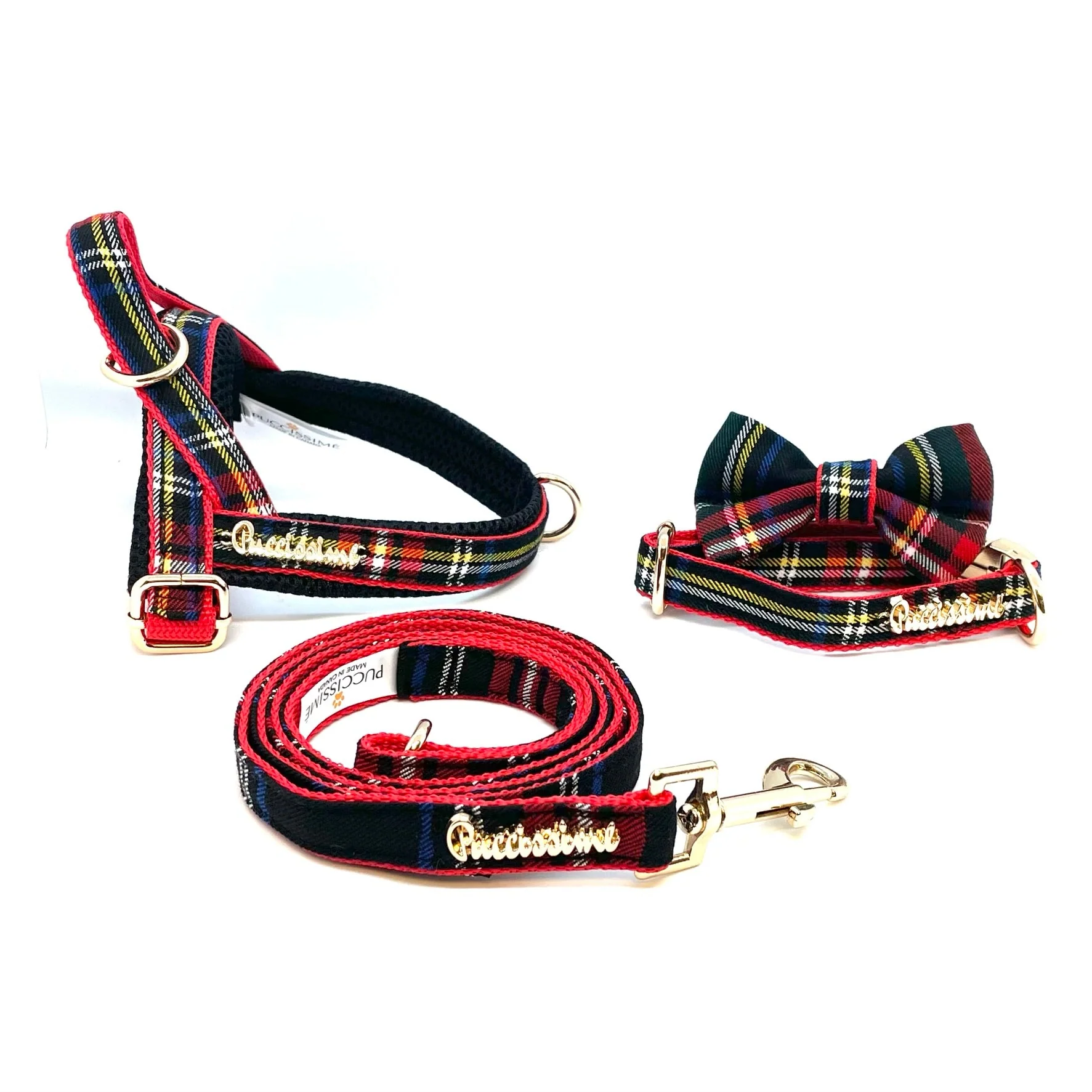 Carnegie Plaid Red One-Click Dog Harness - Image 3