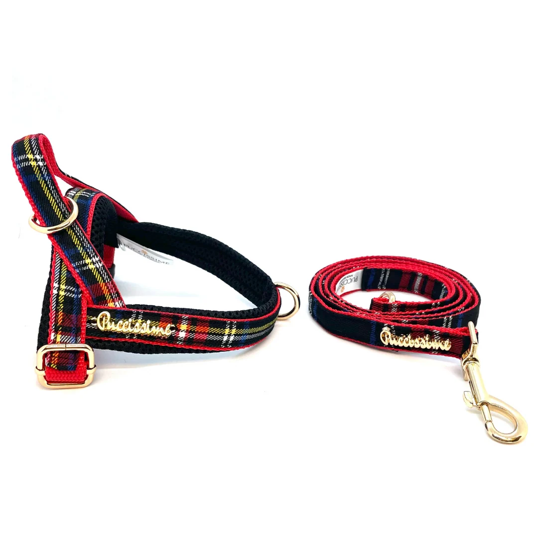 Carnegie Plaid Red One-Click Dog Harness - Image 5