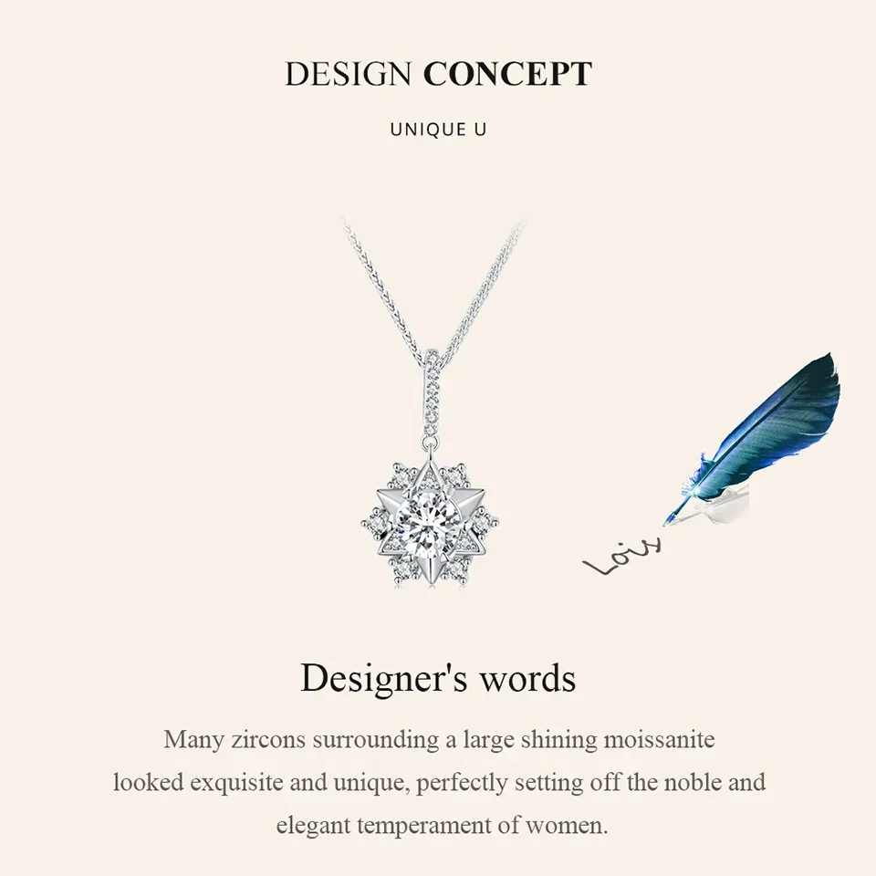 Celestial Sparkle 1ct Moissanite Sterling Silver Star Pendant Necklace - Image 10