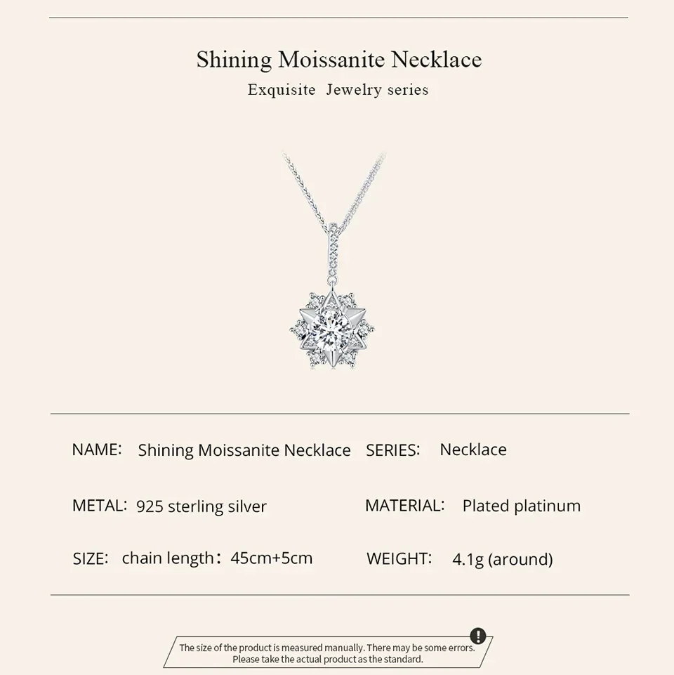Celestial Sparkle 1ct Moissanite Sterling Silver Star Pendant Necklace - Image 11